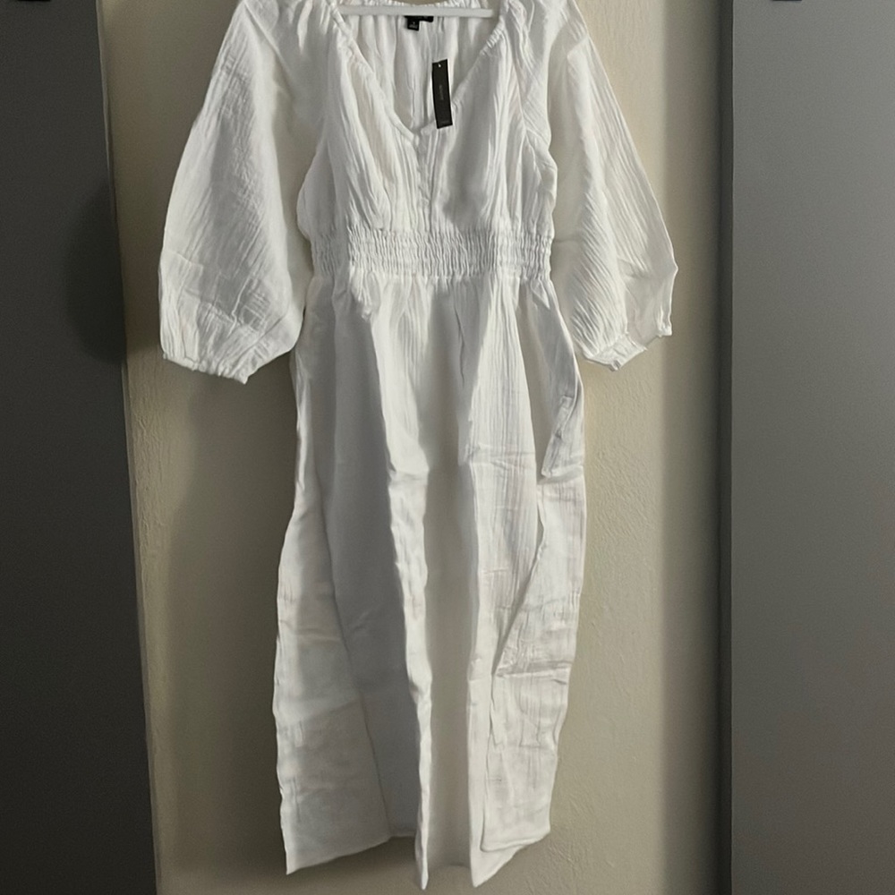 J crew long white dress